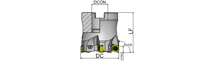 AKKO AFM90-4N Face Mill - dimension drawing