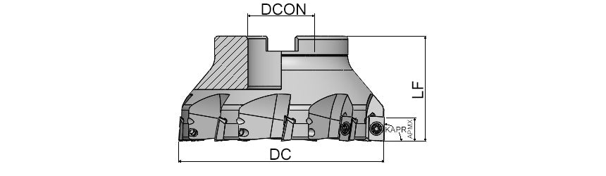 AKKO AFM90-AD1505 Face Mill - dimension drawing