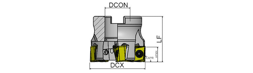 AKKO AFM90-AN12 Face Mill - dimension drawing