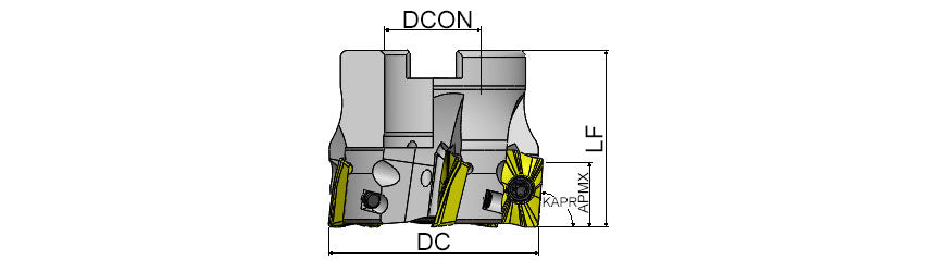 AKKO AFM90-AO Face Mill - dimension drawing