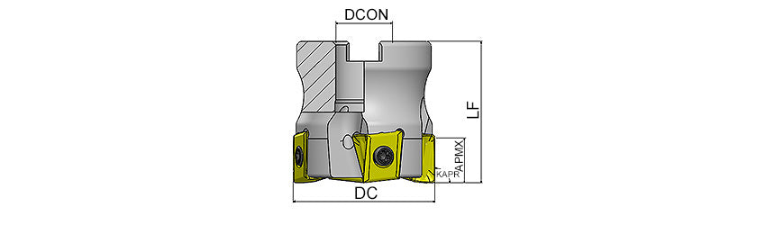 AKKO AFM90L-LN1106 Face Mill - dimension drawing