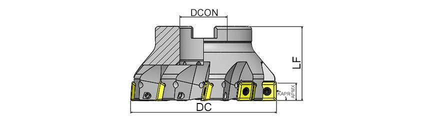 AKKO AFM90-R290 Face Mill - dimension drawing