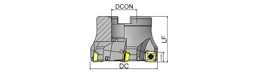 AKKO AFM90-SE09 Face Mill - dimension drawing