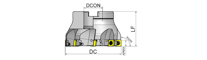 AKKO AFM90-SP1004 Face Mill - dimension drawing