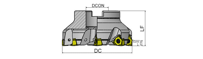 AKKO AFM90-WN Face Mill - dimension drawing