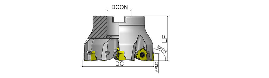 AKKO AFM90-WNG Face Mill - dimension drawing