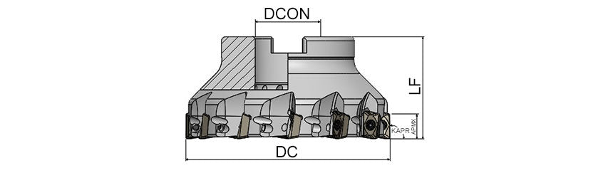 AKKO AFM90-XO Face Mill - dimension drawing