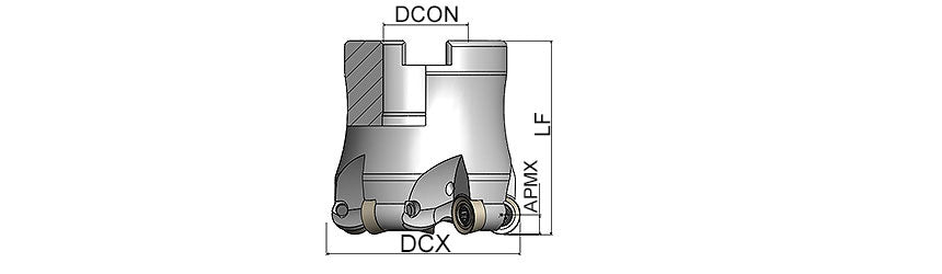 AKKO AFMR-RC10T3 Face and Copy Mill - dimension drawing