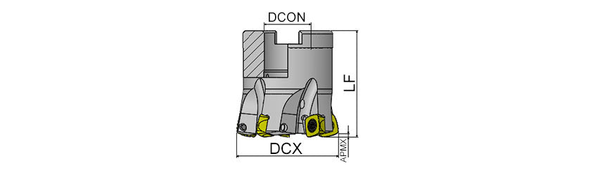 AKKO AHFM-SP0945 High Feed Face Mill - dimension drawing