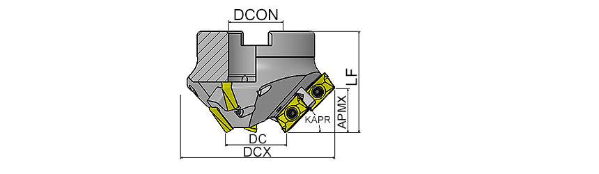 AKKO AHM-CHAMFER Helix Chamfer Milling Tool - dimension drawing