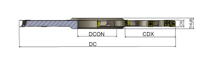 AKKO ASDM-CC Disc Milling Cutter - dimension drawing