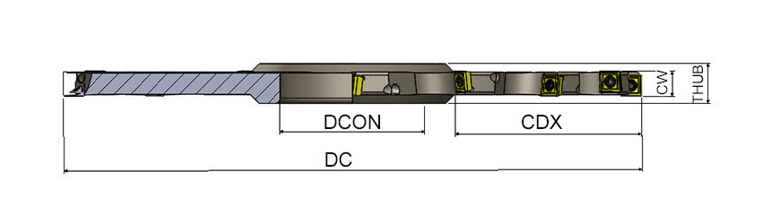 AKKO ASDM-SPGT Disc Milling Cutter - dimension drawing