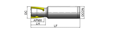 AKKO ATM-H Thread Milling Tool - dimension drawing