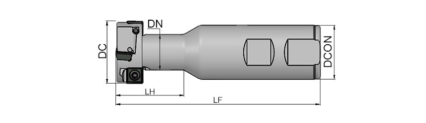 AKKO ATSM90-SP T-Slot Milling Cutter - dimension drawing