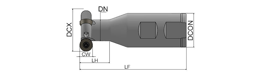 AKKO ATSMR-RD T-Slot Milling Cutter - dimension drawing