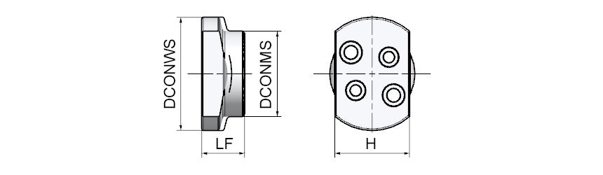 AKKO ATTC Antivibration Boring Bar - dimension drawing