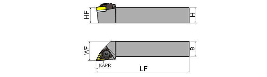 AKKO MTJNR/L M-System External Turning Toolholder - dimension drawing