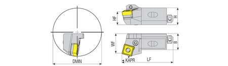 AKKO PSRNR/L P-System Cartridge - dimension drawing
