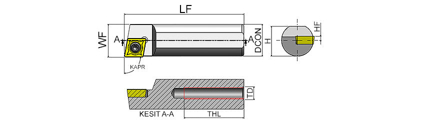 AKKO SCACR/L S-System Cartridge - dimension drawing