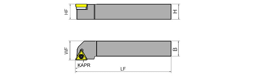 AKKO STGCR/L S-System External Turning Toolholder - dimension drawing