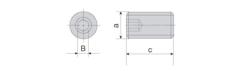 AKKO Radial Adjusting Screws - dimension drawing
