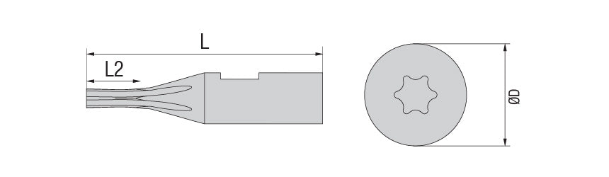 AKKO APTX Torx Punch Set - dimension drawing