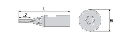 AKKO APTX Torx Punch Set - dimension drawing