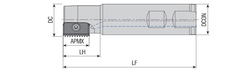 AKKO ATM-C Thread Milling Tool - dimension drawing