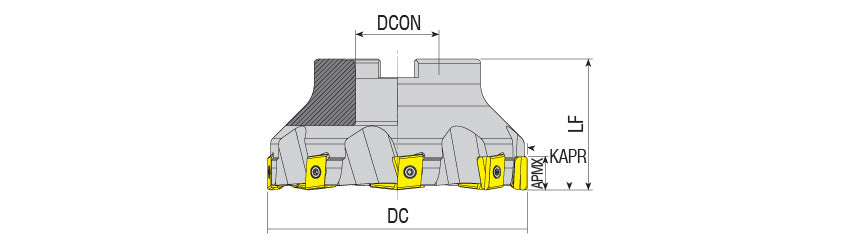 AKKO AFM90L-LN15Z Face Mill - dimension drawing