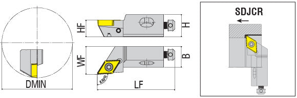 AKKO SDJCR/L S-System Cartridge - dimension drawing