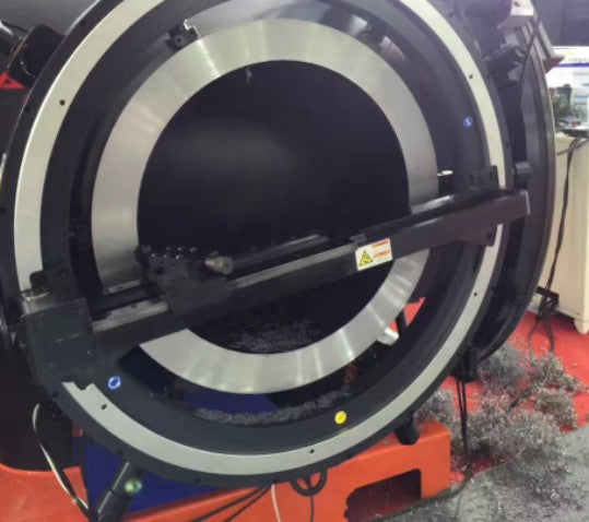 TAOLE OD-mounted flange facer on site