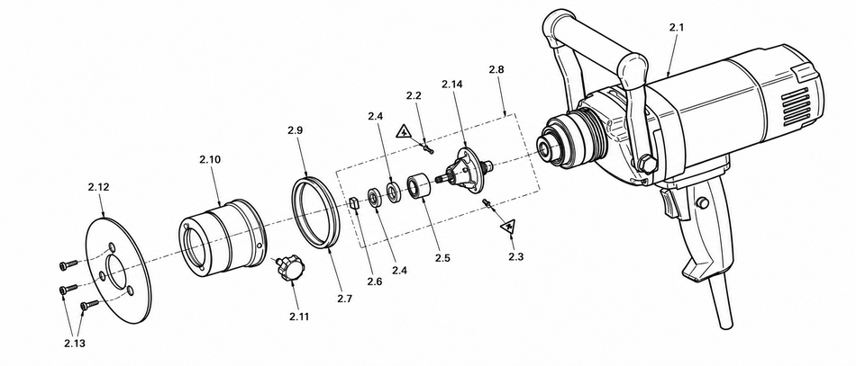 BDS exploded-view parts diagram – EKF 450.3 stand unit