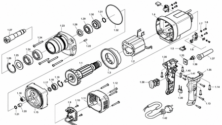 BDS exploded-view parts diagram – EKF 630 motor unit