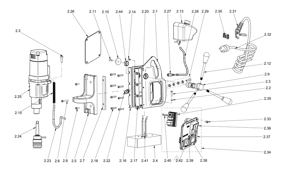 BDS exploded-view parts diagram – MAB 485 (Classic Generation) stand unit