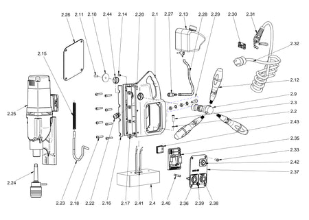BDS exploded-view parts diagram – MAB 485 (New Generation) stand unit