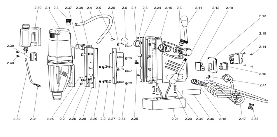 BDS exploded-view parts diagram – MABasic 400 stand unit