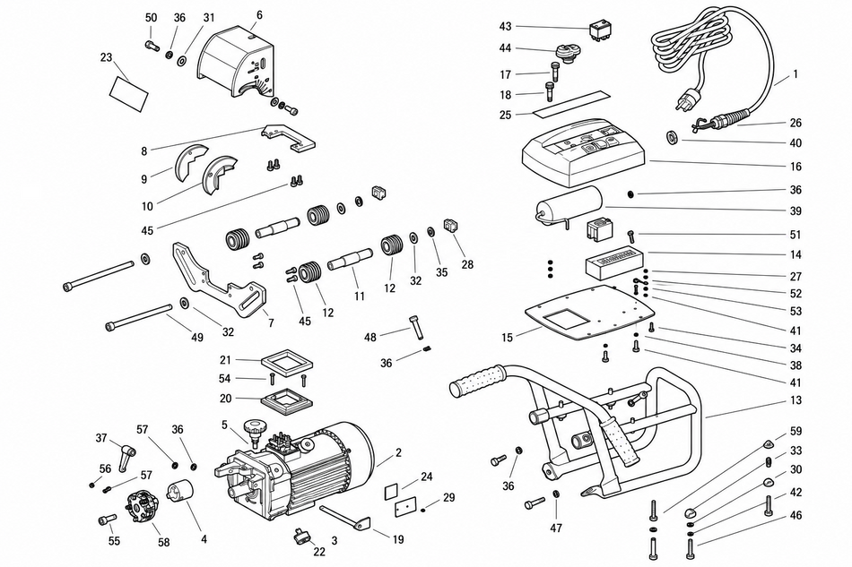BDS exploded-view parts diagram – SKF 025 stand unit