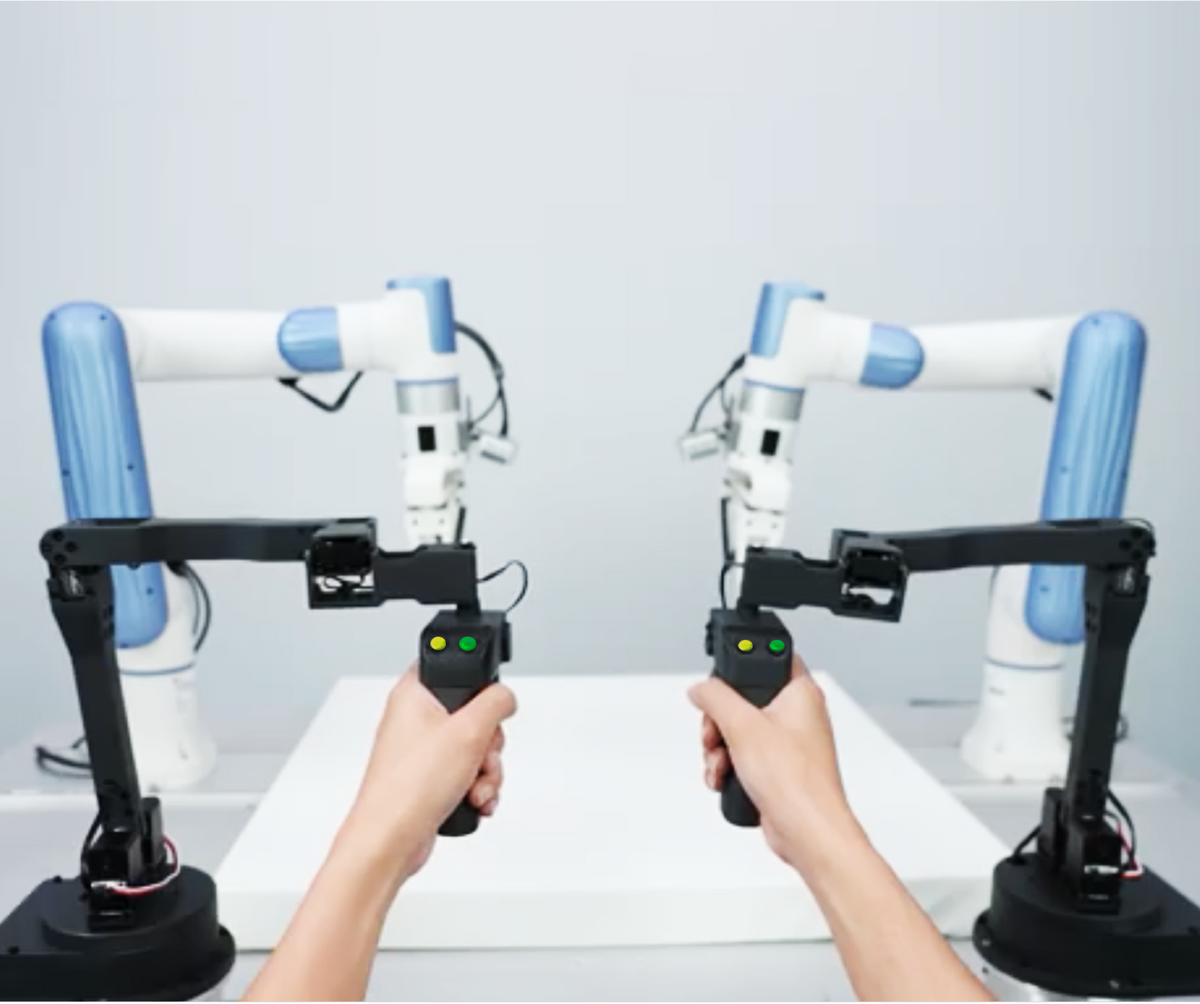DOBOT X-Trainer teleoperation in use