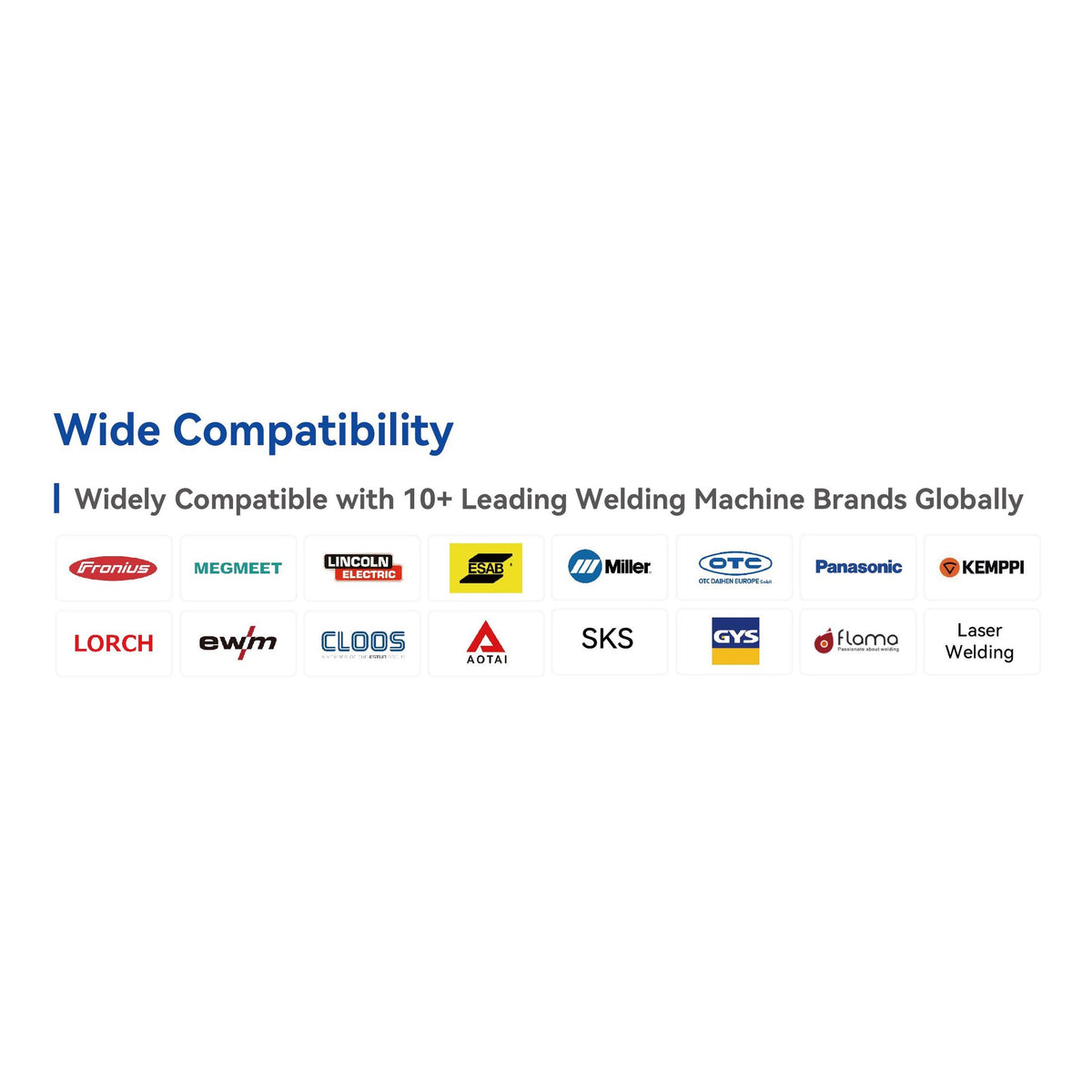 Welding machine brands supported by the Dobot Welding Process Package