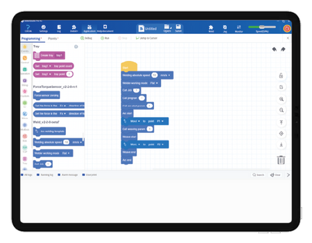 Dobot Welding Process Package step 3 – blocky programming