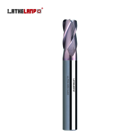 LATHELAND® hard-milling torus end mill, 4 flutes, AlTiSiN coated – vertical view