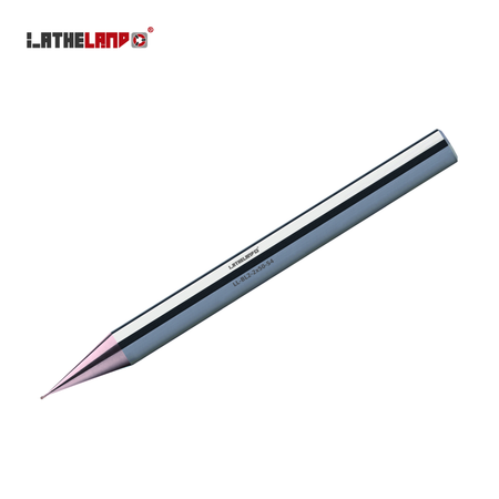 LATHELAND® miniature hard-milling ball nose end mill, stub length, 2 flutes, AlTiSiN coated