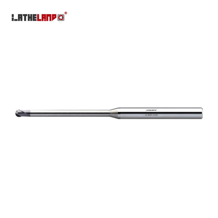 LATHELAND® Miniature Ball Nose Cutter with Long Neck, up to 45 HRC, 4 Flutes – BA01
