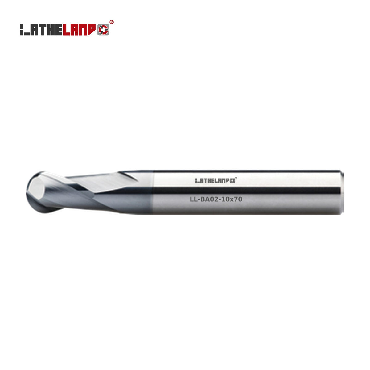LATHELAND® Ball Nose Cutter, up to 35 HRC, 2 Flutes – BA02
