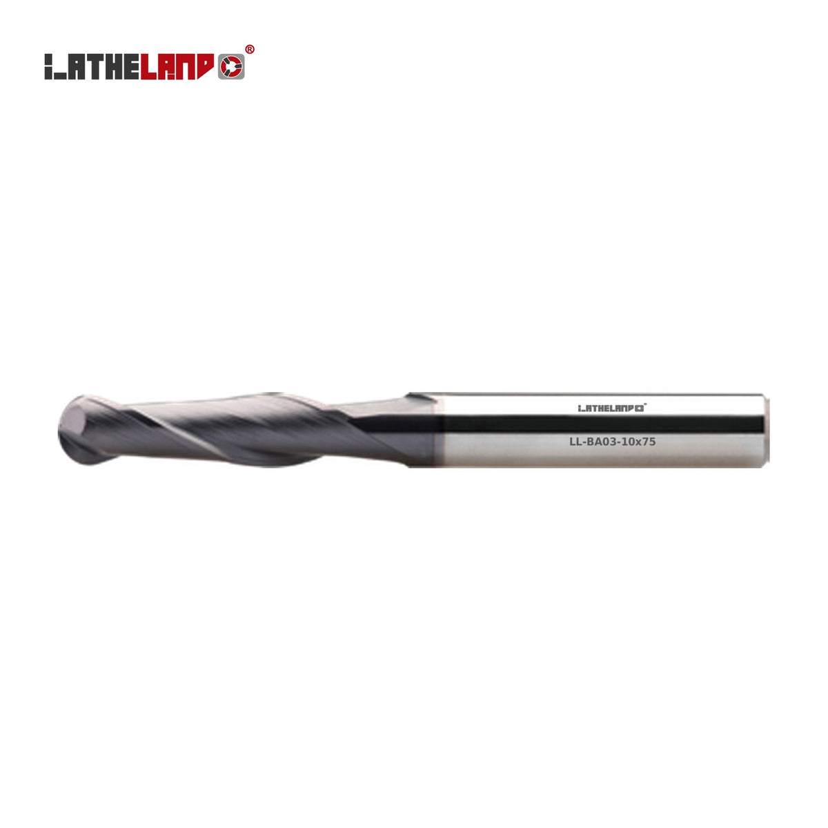 LATHELAND® Long Ball Nose Cutter, up to 35 HRC, 2 Flutes – BA03