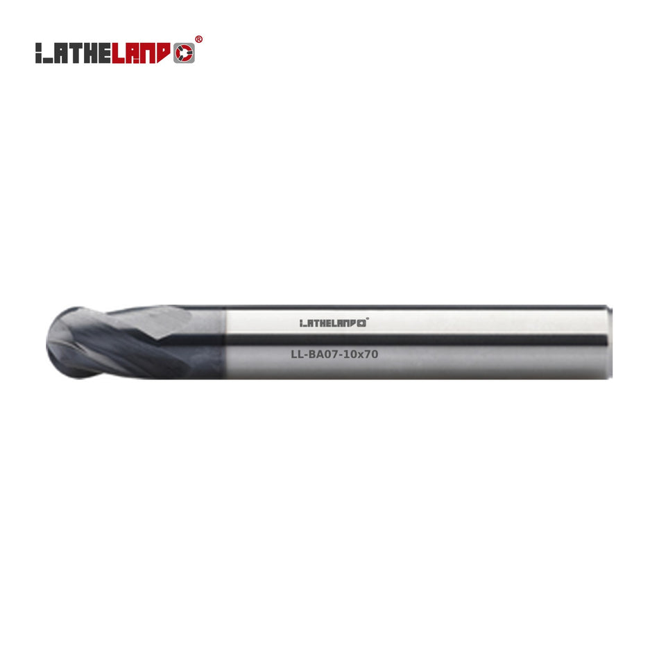 LATHELAND® Ball Nose Cutter, 36–50 HRC, 4 Flutes, 30° helix – BA07