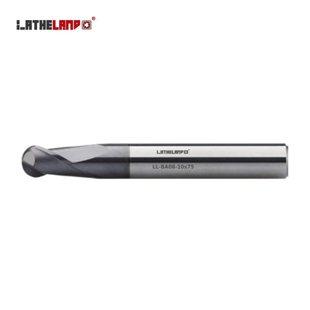 LATHELAND® Long Ball Nose Cutter, 36–50 HRC, 2 Flutes, AlTiN – BA08