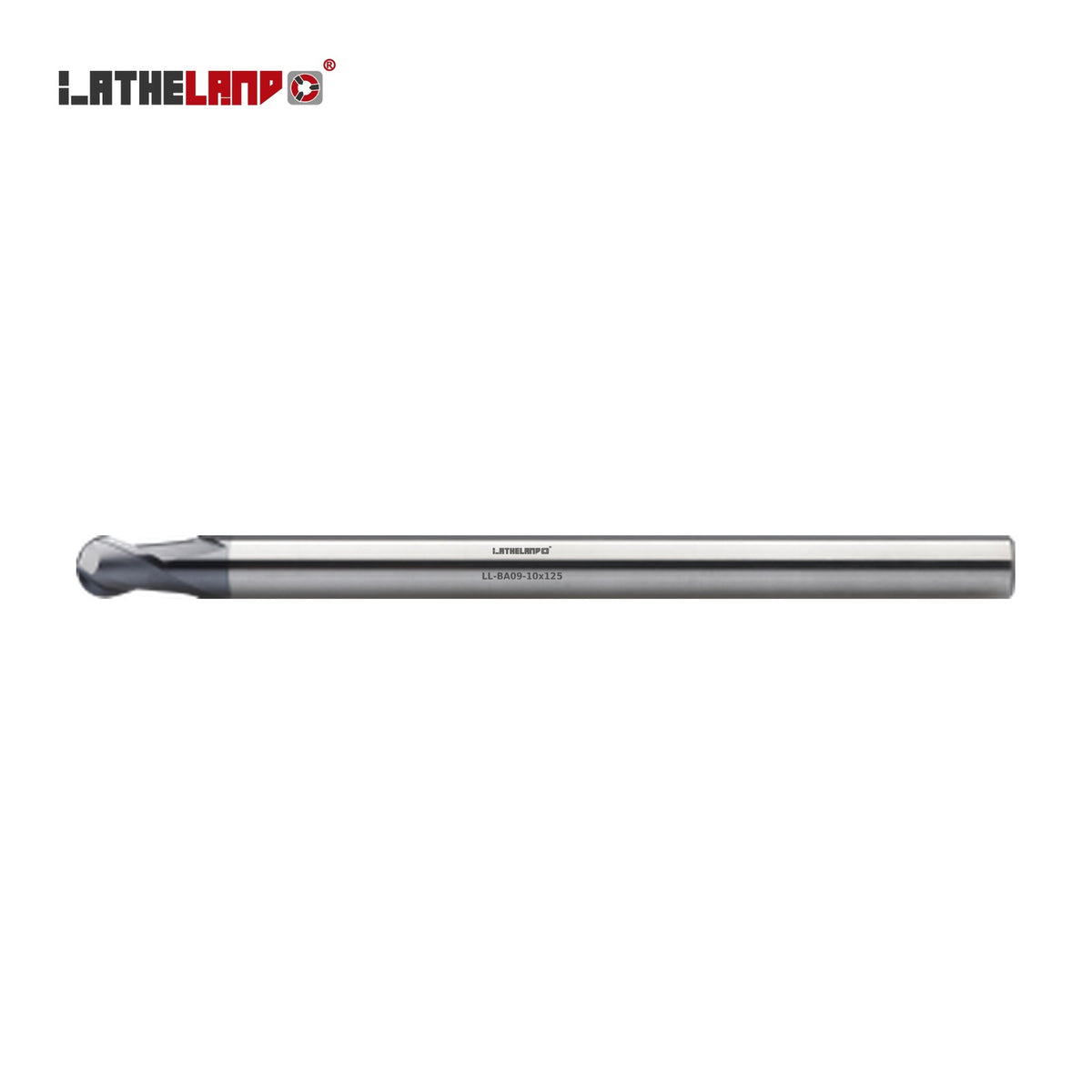 LATHELAND® Extra-Long Ball Nose Cutter, 36–50 HRC, 2 Flutes, AlTiN – BA09