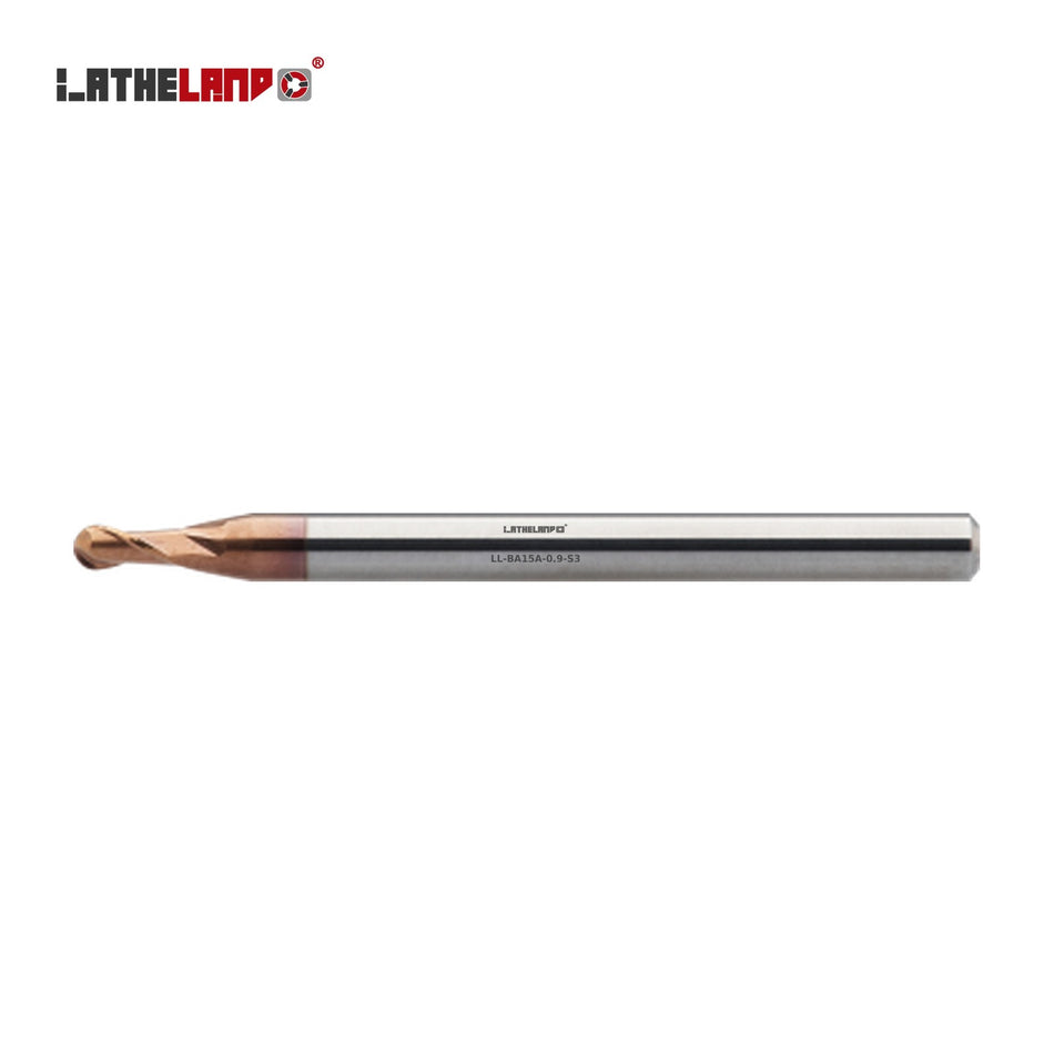 LATHELAND® Miniature Ball Nose Cutter, 36–50 HRC, 2 Flutes – BA15