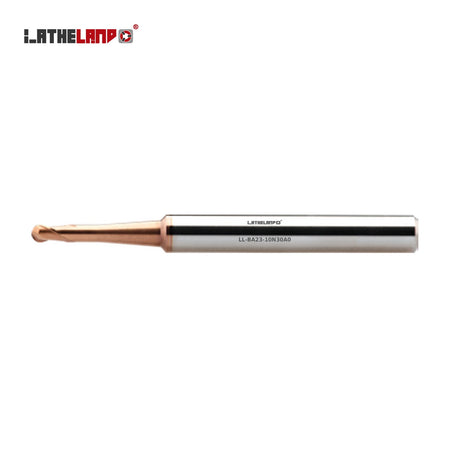 LATHELAND® Ball Nose Cutter with Taper Neck, 53–68 HRC, 2 Flutes – BA23